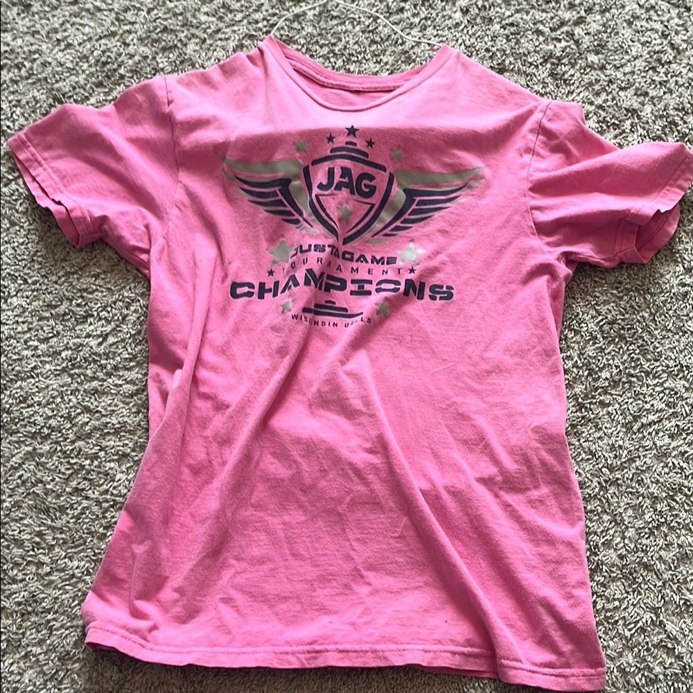 Vibrant Pink Short Sleeve Graphic Tee